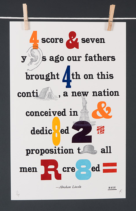 Four score and seven years ago our fathers brought forth on this continent... - 1