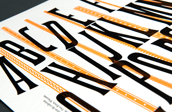 Type Specimen: Tuscan Gothic Extra Condensed Diptych - 6